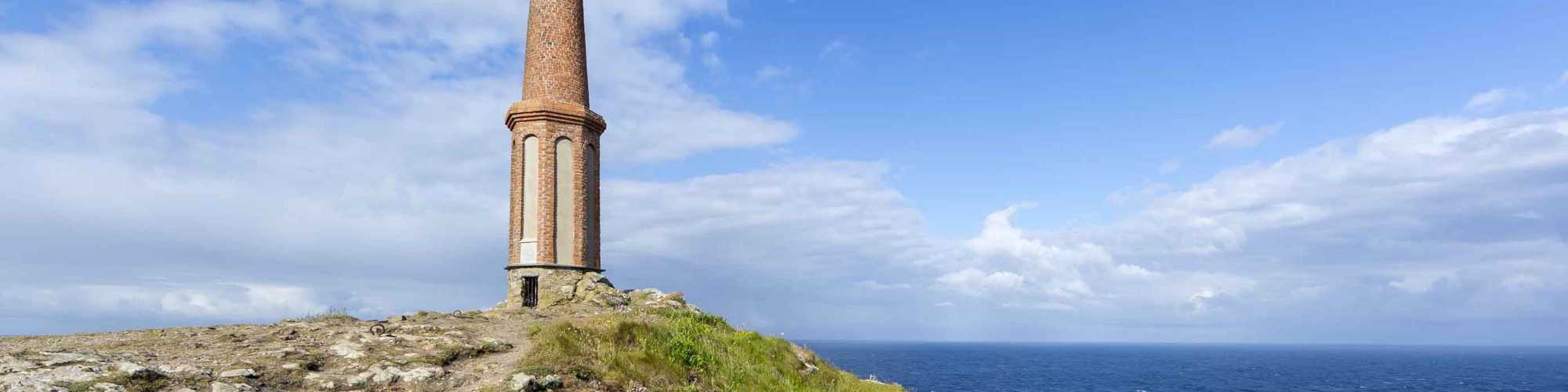 Clifftop at Cape Cornwall overlooking the sea