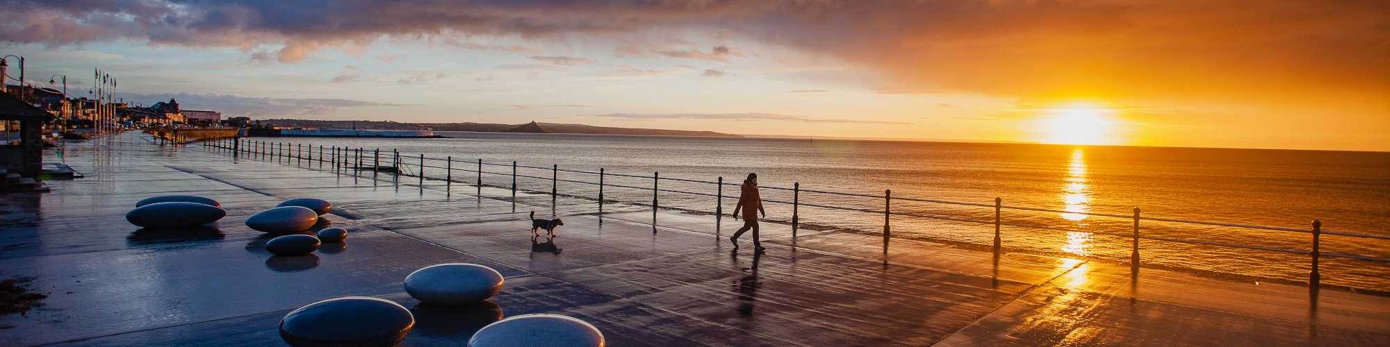 Penzance Promenade overlooking Mount's Bay