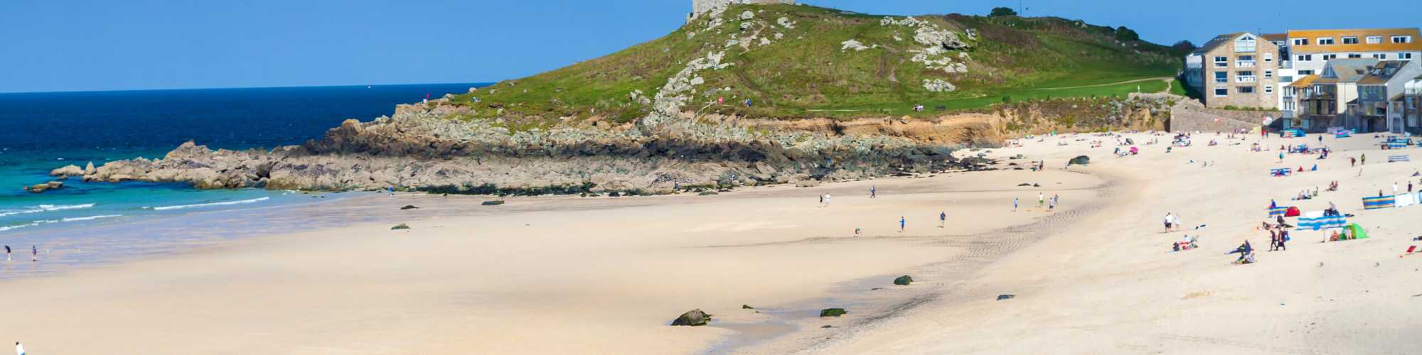 Golden sands of St Ives beach
