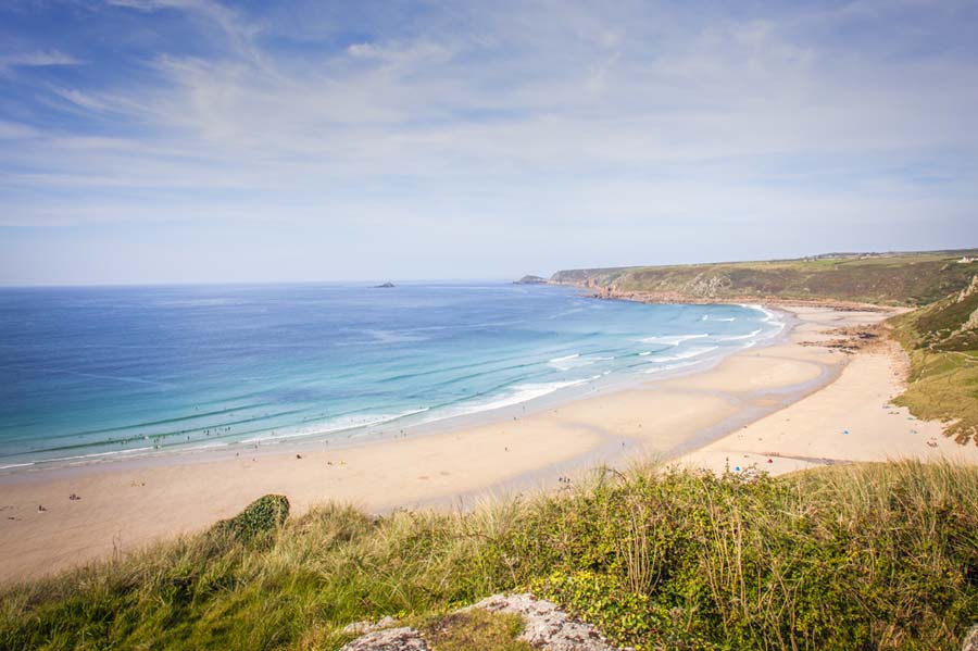 Sennen beach in West Cornwall