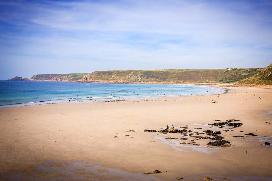 Sennen beach in West Cornwall