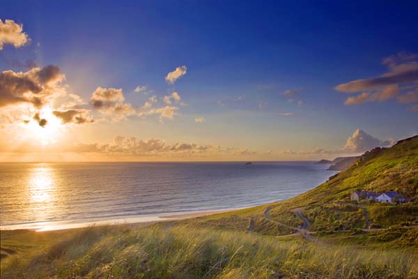The far South West of Cornwall is warmed by breezes from the Azores and is one of the most unpolluted areas in Britain